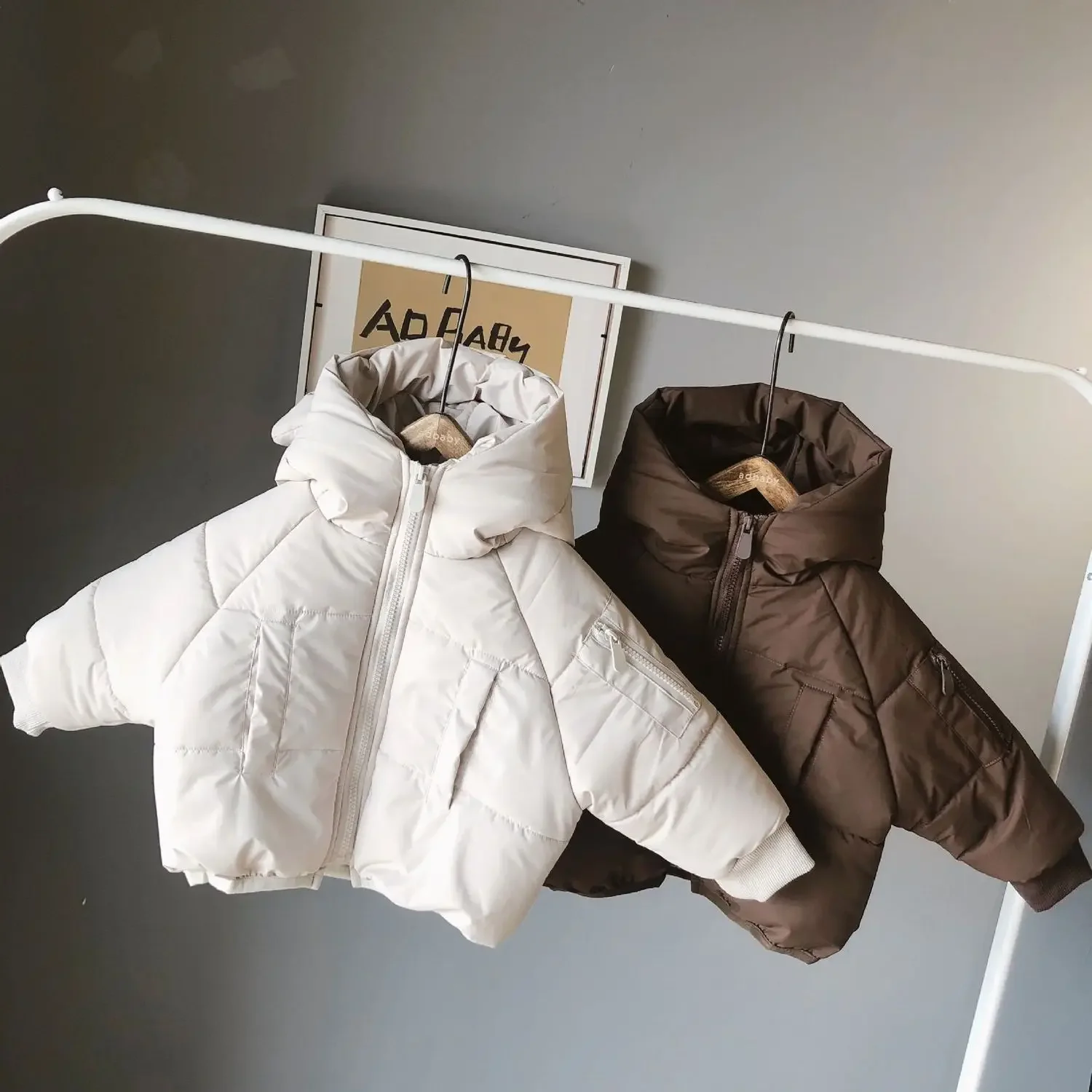 2024 winter cotton clothing for girls hooded thickened warm cotton jacket for baby girls winter jacket kids